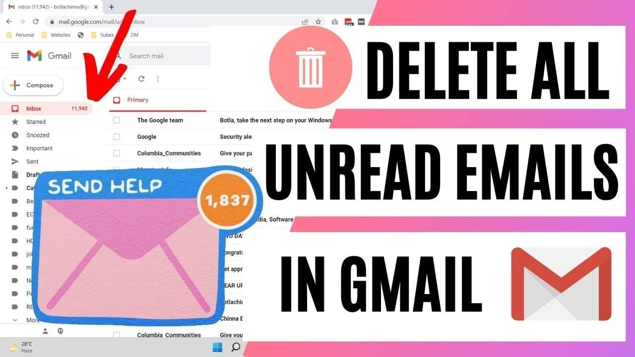 how do i delete all emails in gmail