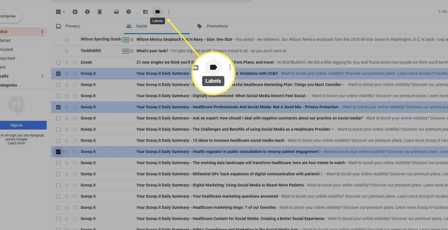 how to arrange labels in gmail