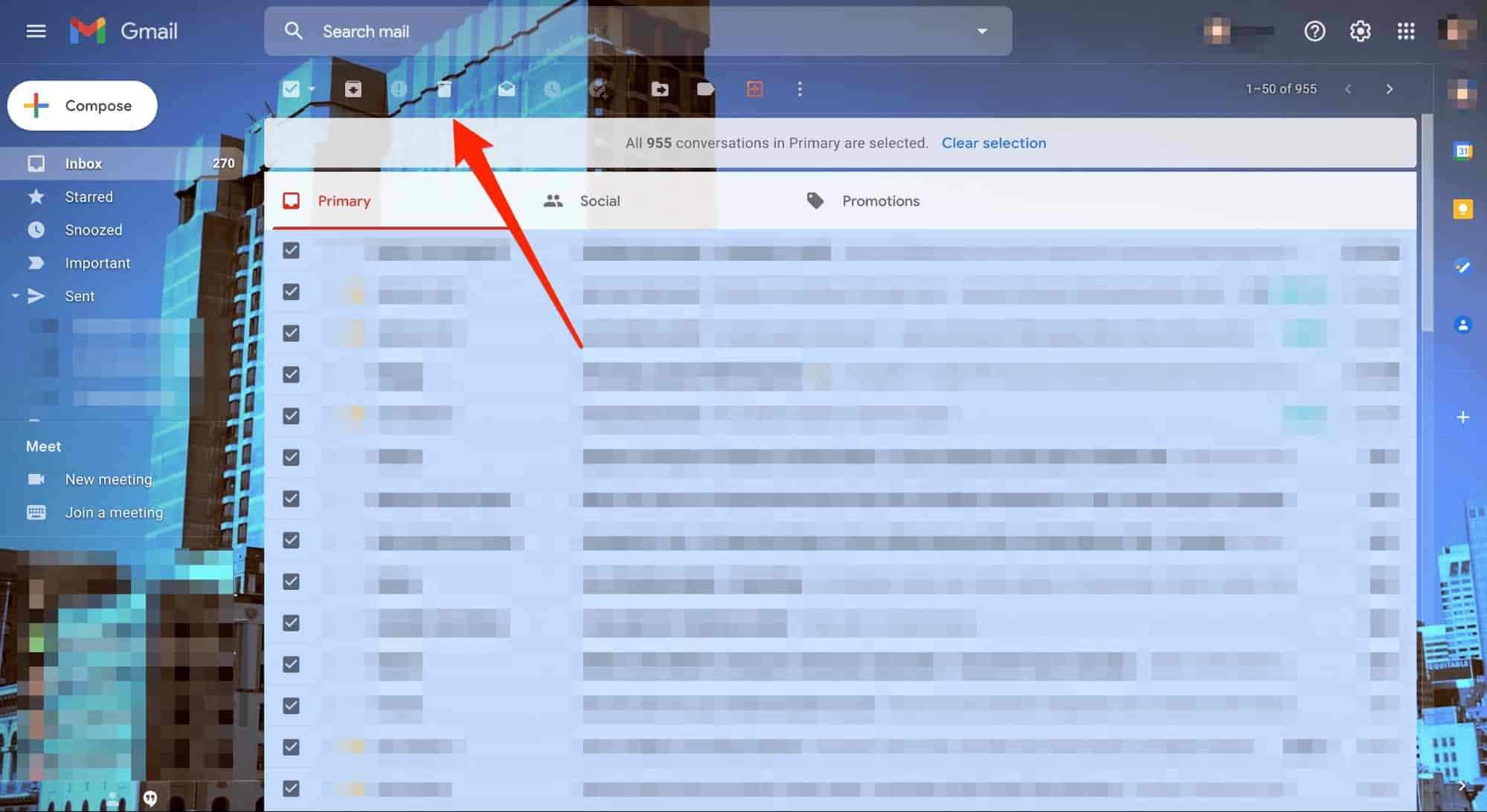 how to clean gmail inbox quickly