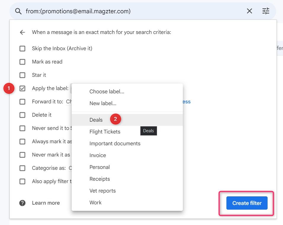 how to filter bulk email in gmail