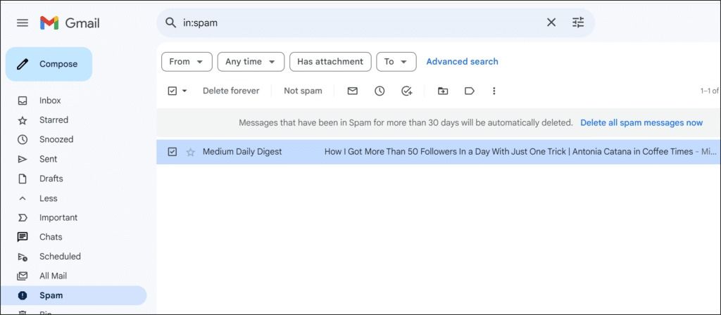 remove my email from spam list